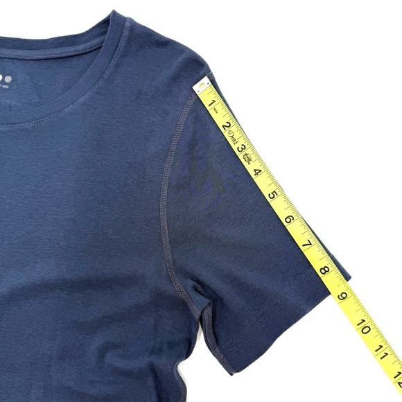 NWT Three Dots Women’s Crew-Neck Short Sleeve Tee Partly Cloudy Blue Large - Picture 2 of 11